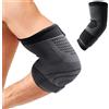 DOUBLE M, 2 Pezzi Manicotti Sportivi Per Gomiti, Gomitiere per Epicondilite, Tendinite, Artrite, Gomito del Tennista, Gomito del Golfista, Neoprene, Ideale per Lo Sport, Taglia Unica, Nero.