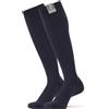 360 Relief Calze Compressione Graduata Donna e Uomo - 2 Coppie Solido Colore Gambaletti Compressione Graduata per Sports, Running, Viaggio, Ciclismo, Lavoro - L/XL Nero con Borsa Lavanderia