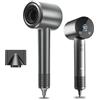 BAMCOO Phon Capelli Asciugacapelli Professionale Ionico 1500W per viaggio HD temperatura touch screen ionico 4 impostazioni di temperatura e 3 di velocità(Grigio scuro)