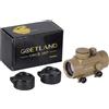 Goetland 1x30mm Ottica per Carabina Aria Compressa Cannocchiale da Puntamento Pistola Verde Punto Rosso Red Dot Sight Reflex Sight 4 MOA SFP 20mm