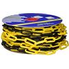 S21 Señalización AC-008 - Catena Maglia in plastica, Multicolore (Giallo/Nero), 25 m x 6 mm