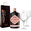 Generic Hendrick's Gin Flora Adora Edizione Limitata 43,4% Vol. 700 ml - Set da Gin con Due Bicchieri In Vetro Borgonovo 620 ml in Omaggio