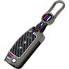 OTMIK In lega di zinco in fibra di carbonio in silicone auto casi di copertura chiave adatto per Ford Focus 2 MK2 Fiesta Mondeo Galaxy Falcon Territorio Ecosport (Opaco)