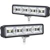Fxlpower 2 Pezzi 14,5cm Faro da Lavoro LED 12V 24V, 25W 3200LM Luce Diffusa Faro Supplementare Impermeabile IP65, Luce di Retromarcia Offroad per Trattore, Camion, Pick-up, 4x4, Furgone