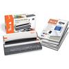 Peach PB300-15P - Rilegatura a filo per rilegatura, DIN A4, 60 pagine, con 5 x PW079-07 Wire Binding Combi Box - 5 x 20 cm, colore: Argento - Copertine - 6 fogli di capacità di punzonatura - PB300-15P