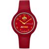 PRESTIGE & DELUXE Orologio da polso unisex Lowell one Unisex Roma Giallorossi Cinturino rosso - Quadrante 38 mm rosso + portachiave calcio