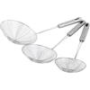 ARBUTUS Schiumatore in acciaio inox, colino a ragno solido, mestolo, utensile da cucina in acciaio inox, utensile per friggere patatine fritte e pesce 3 pezzi.