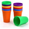 Fodlon 12 Pezzi Bicchieri Plastica Colorati, Bicchieri Plastica Birra Riutilizzabili 200ml, Calici di Plastica Lavabili per Feste, Bambini, Classe, Festival, Picnic