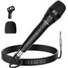 OneOdio ON55 Microfono Dinamico Cardioide con Cavo XLR da 5 m e Supporto per Clip, Microfono Vocale Portatile in Metallo con Interruttore On/Off per Registrazione, Canto Karaoke, Discorso (argento)
