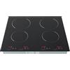 Dettchan Piano cottura elettrico in ceramica, piano cottura nero, elettrico, in ceramica, controllo touchscreen, 60 ~ 250 ℃, 59,6 x 51 cm, per pentole resistenti al calore