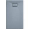Bricozone Piatto Doccia Arredo Bagno In Resina Effetto Pietra Stone Ardesia Spessore 2.6 Cm Antiscivolo Filopavimento Riducibile Indistruttibile Con Griglia Di Copertura Grigio (80 x 100 Cm)