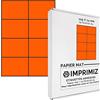 Imprimiz Etichette Adesive multiuso A4-105 x 74 mm - Colore fluo Arancione Opaco - 200 Etichette / 25 fogli - Per stampanti Laser/a getto d'Inchiostro