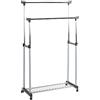 HAKU Armadio su Ruote Alu, Cromo, Grigio, Plastica, Metallo - Dim. L 95 cm x A 95-170 cm x P 43 cm, Stile Moderno