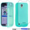 ebestStar - Cover Compatibile con Samsung S4 Galaxy i9500 i9505 Custodia Silicone Portafoglio Gel TPU, Protezione Anti Shock AntiGraffio +Mini Penna, Blu [Apparecchio: 136.6x69.8x7.9mm 5.0]