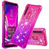 SIMao Silicone Custodia per Samsung Galaxy A9 2018 Cover Glitter Liquido Floating Sabbie Mobili Custodia Morbido TPU Silicone Case Antiurto Cover Brillantini Liquido Quicksand Pendenza Custodia