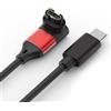 QEINZOY USB C Cavo Caricatore per Garmin Vivoactive 5/4/3, Venu 3/2 Plus/2s Venu Sq 2, Vivomove 3 3S Sport, Approach S40 S12 S60 S62 S70, Rapida Caricabatterie Angolo Aetto Cavo Ricarica, Rosso