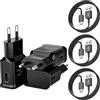Sanronang Caricatore Rapido Caricabatterie per Samsung Galaxy A16 A13 A14 A15 A04s A20 A23 A25 A33 A35 A40 A50 A55 A54 A53 5g S21 S20 S10 S9 S8, USB Presa Carica Alimentatore con Cavo USB C 1,5M (3 Pack)