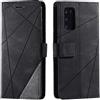 FCAXTIC Cover per Galaxy S20, Portafoglio Custodia in Pelle PU, Antiurto TPU Cover per Samsung Galaxy S20, Nero