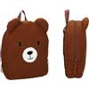 mybagstory - Zaino in muta orso per bambini marrone - Bambino - Scuola - asilo - scuola - asilo - scuola - scuola - scuola bambino - taglia 28 cm - spallacci regolabili - idea regalo, Orso Moumoute -