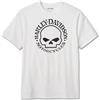 Harley-Davidson T shirt Willie G Skull bianco, bianco, XXXL