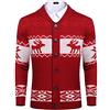 COOFANDY Cardigan da Uomo Maglione Natalizio Maglione Lavorato a Maglia Renna Brutto Maglione Norvegese con Collo a Scialle