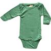 Engel - Body a maniche lunghe in lana vergine biologica e seta per bambini, Martin Pescatore