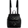 GUESS Cresidia Small Flap Backpack Zaino, Nero, One Size Donna