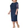 HANXIULIN Vestiti Eleganti Taglie Forti Abito da Donna a Tre Dimensioni Plus con Scollo a O Abito a Maniche Lunghe Musulmane a Maniche Lunghe alla Moda Abiti Natale