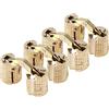 VIFERR Cerniere a Scomparsa 8mm 4Pcs Cerniere Nascoste in Ottone Angolo di Apertura 180° Cerniera a Barile per Armadietti Mobili Mano Portagioie