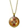 CQHODFYA Collana Religiosa con Ciondolo Cavalieri Templari Croce per Donna Uomo,Collana Pendente Regolabile 18+2,Regalo di Gioielli, Collana Talismano in Lega di Zinco con Portagioie