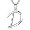 EUDORA Harmony Ball Collana Iniziale Argento Sterling 925 26 Lettere dell'Alfabeto Ciondolo Personalizzato Nome Gioielli Collane Regali per Donne Ragazze Festa della Mamma, Catena 45 cm