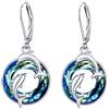 JFASHOP Orecchini a forma di delfino in argento Sterling S925 a forma di delfino a forma di S per amanti degli animali del mare dell'oceano per donne e ragazze in argento sterling