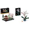 LEGO 10315 Icons Il Giardino Tranquillo, Kit Giardino Botanico Zen per Adulti & Icons Orchidea, Set Collezione Botanica Piante Artificiali