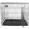 Pet's Solution - Trasportino per Gatti e Cani di Taglia Piccola o Pappagalli, in Metallo, Pieghevole, con Vassoio Estraibile alla Base, Apertura Frontale e Maniglia - 60 x 42 x 51 cm