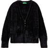 United Colors of Benetton Cardigan M/L 19BAC601L Maglione, Nero, 160 cm Bambina