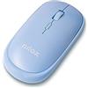 Nilox Mouse Wireless, Mouse Senza Fili con Selettore DPI, 10 Metri Copertura, Wireless Mouse con Sensore Ottico, Compatibile con Windows/Linux/Mac, Blu Chiaro