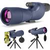 BOSSDUN Cannocchiale con Treppiede, Borsa per il Trasporto e Adattatore per Smartphone - Cannocchiale Monoculare Impermeabile per Birdwatching, Tiro a segno, Tiro con Arco, Caccia (L)