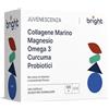 Bright Naturo Fermenti Lattici Probiotici, Curcuma, Omega-3 + Collagene Marino Idrolizzato Acido Ialuronico e Magnesio |Vitamine dei Pirenei | Per articolazioni e benessere generale. 28 bustine giornaliere