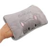 TOT ELECTRIC Borsa Acqua Calda Elettrica Scalda mani piedi Ricaricabile Scaldino peluche con tasca morbido vari colori Grigio con Gatto