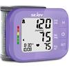 Sejoy Misuratore di Pressione da Polso Professionale, Misuratori Pressione Digitale Automatico, Rilevamento Battito Cardiaco Irregolare, Bracciale Regolabile 13,5-21,6 cm, Batteria, Viola