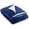 Emma Barclay Coperta ponderata Sherpa in blu navy, 50 x 60 (127 x 152 cm)