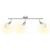 Brilliant 55316/77 - Tubo Sofia con 3 faretti, 3x E14 max 40 W, in metallo e vetro, colore: Ferro/cromato