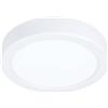 Eglo Plafoniera LED Idun, Rotonda, Metallo e Plastica Bianca, Per Ufficio e Cucina, Bianco Neutro, Ø 17 cm x 3 cm