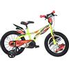 Dino Bikes Bici Bicicletta Bambino 14 Pollici Raptor 2 Freni al Manubrio Giallo