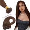 Elailite Extension Tessitura Capelli Veri Matassa #4 Marrone Cioccolato Brazilian Bundle Virgin Human Hair Lisci Fascia Unica 100g 30cm