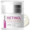 QUIYUM Crema al Retinolo Viso, Crema Viso Antirughe con Retinolo, Crema Viso Antirughe Acido Ialuronico, 50g Crema Viso Notte Retinolo e Acido Ialuronico, per Donna e Uomo