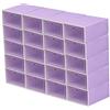 DSYOGX 20 Scatole per Scarpe Impilabili Pieghevoli Portascarpe Plastica Organizzatore per Cassetti Scarpiera Pieghevole, 33 x 23 x 14 cm (Viola)