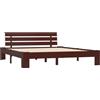Gecheer Struttura Letto,Giroletto,Telaio Letto,Matrimoniale,Moderno,in Legno di Pino,Marrone Scuro,160x200 cm,Letto Matrimoniale 160x200 cm,Letto Moderno,Letto in Legno,Letto Bianco,Letto con Doghe
