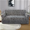 LJQAIZYL Copri Divano Elasticizzato 1/2/3/4 Posti Fantasia Antiscivolo Antimacchia Copridivano con Braccioli e Gonna Salotto Elastico Lavabile Fodera per Divano AntiGraffio per Gatto,A-1seat:90-140cm