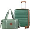 COOLIFE EasyJet Trolley Bagaglio a Mano 55x40x20 e Borsone da Viaggio 30L(45x36x20cm) Set di Valigie, Valigia Bagaglio a Mano, Chiusura a Combinazione Laterale con TSA
